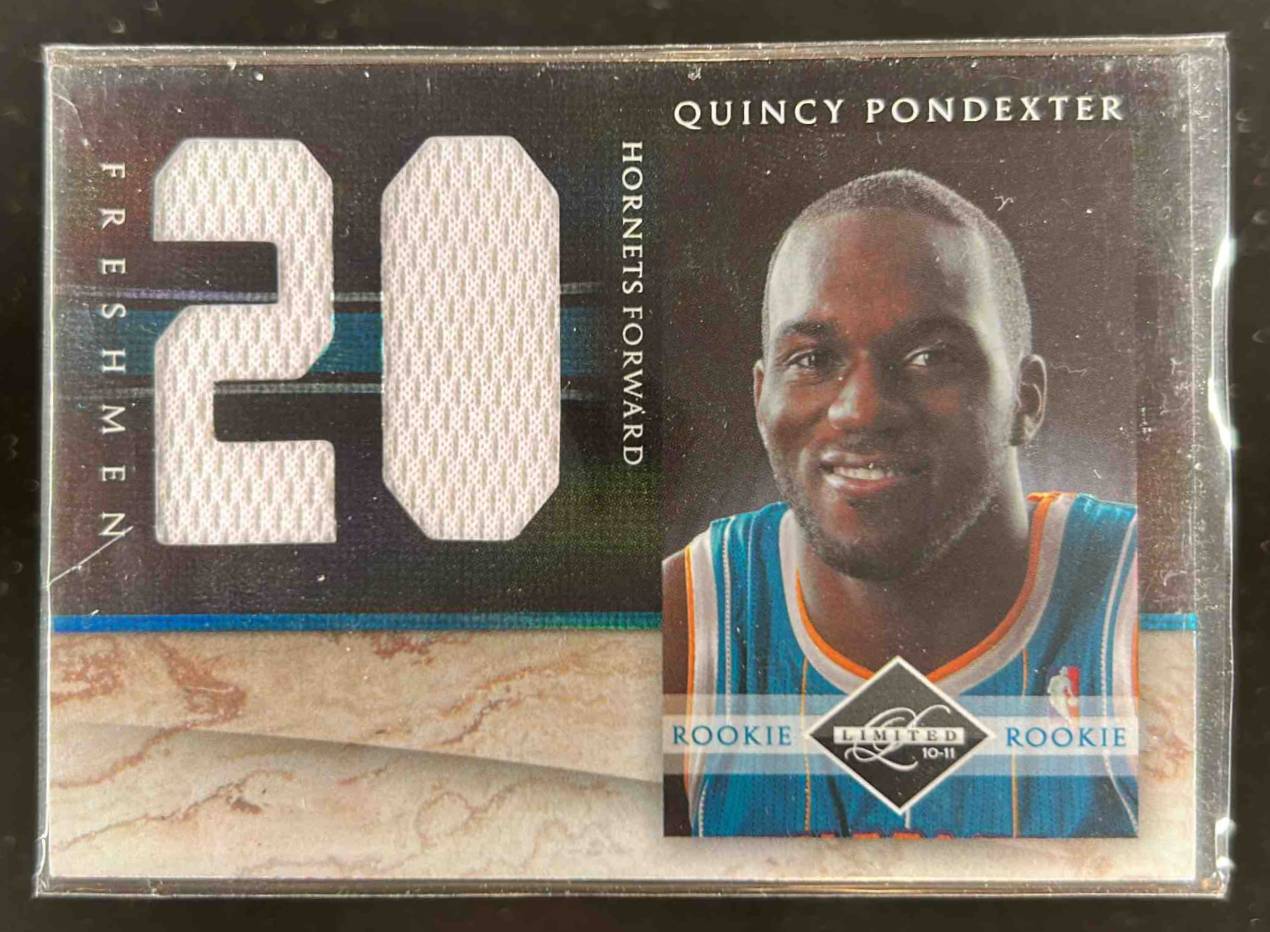 Card image for 2010-11 PANINI LIMITED QUINCY PONDEXTER FRESHMEN JUMBO JERSEY NUMBERS /99 #26 RC