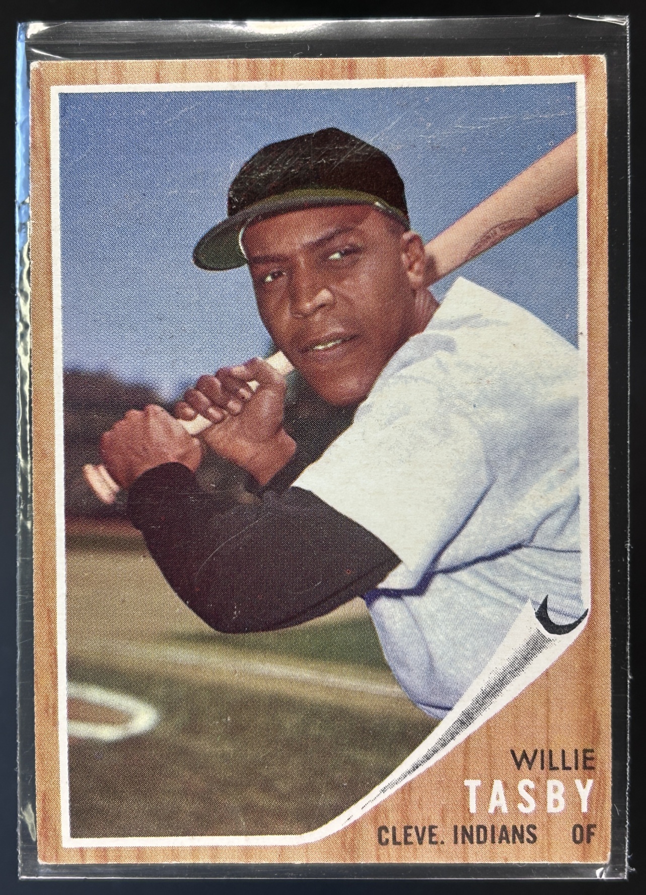 Card image for 1962 TOPPS WILLIE TASBY #462B SP VARIATION PLAIN CAP CLEVELAND INDIANS