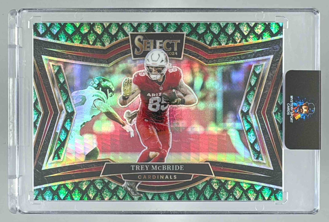 Card image for 2024 Panini Select Trey McBride Field Dragon Scale Prizm /70 #457 Cardinals