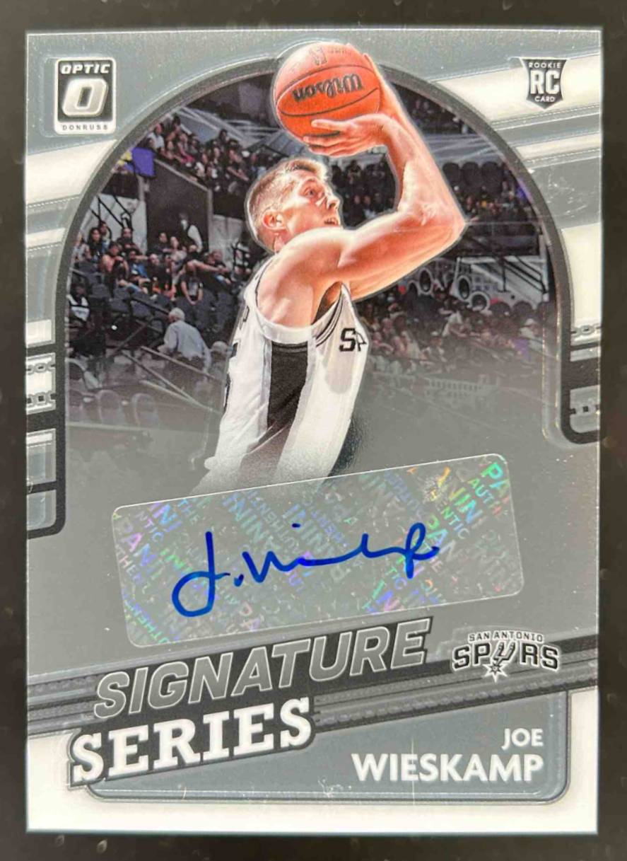 Card image for 2021-22 Panini Donruss Optic Joe Wieskamp Signature Series #SS-JWK RC Auto