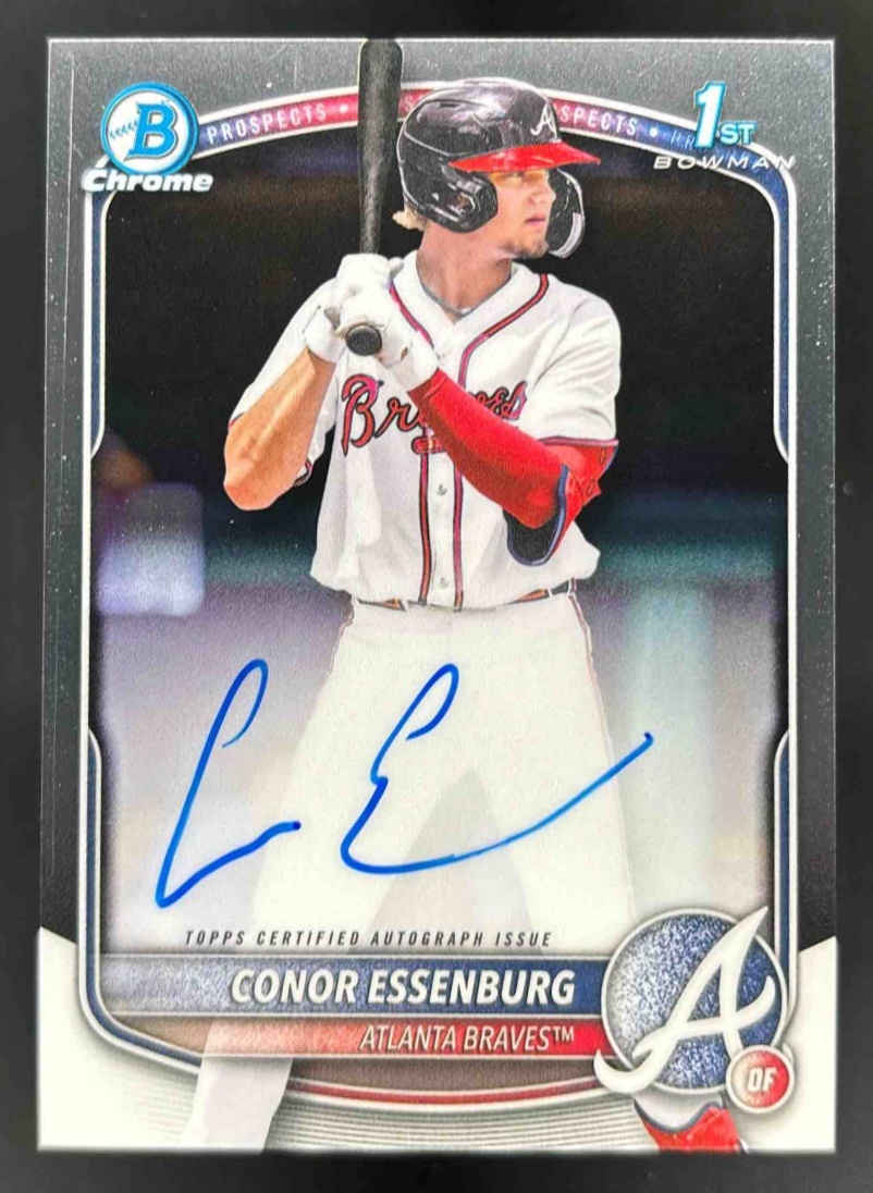 Card image for 2025 Bowman Draft Conor Essenburg Chrome Prospect Auto #CPA-CE Braves