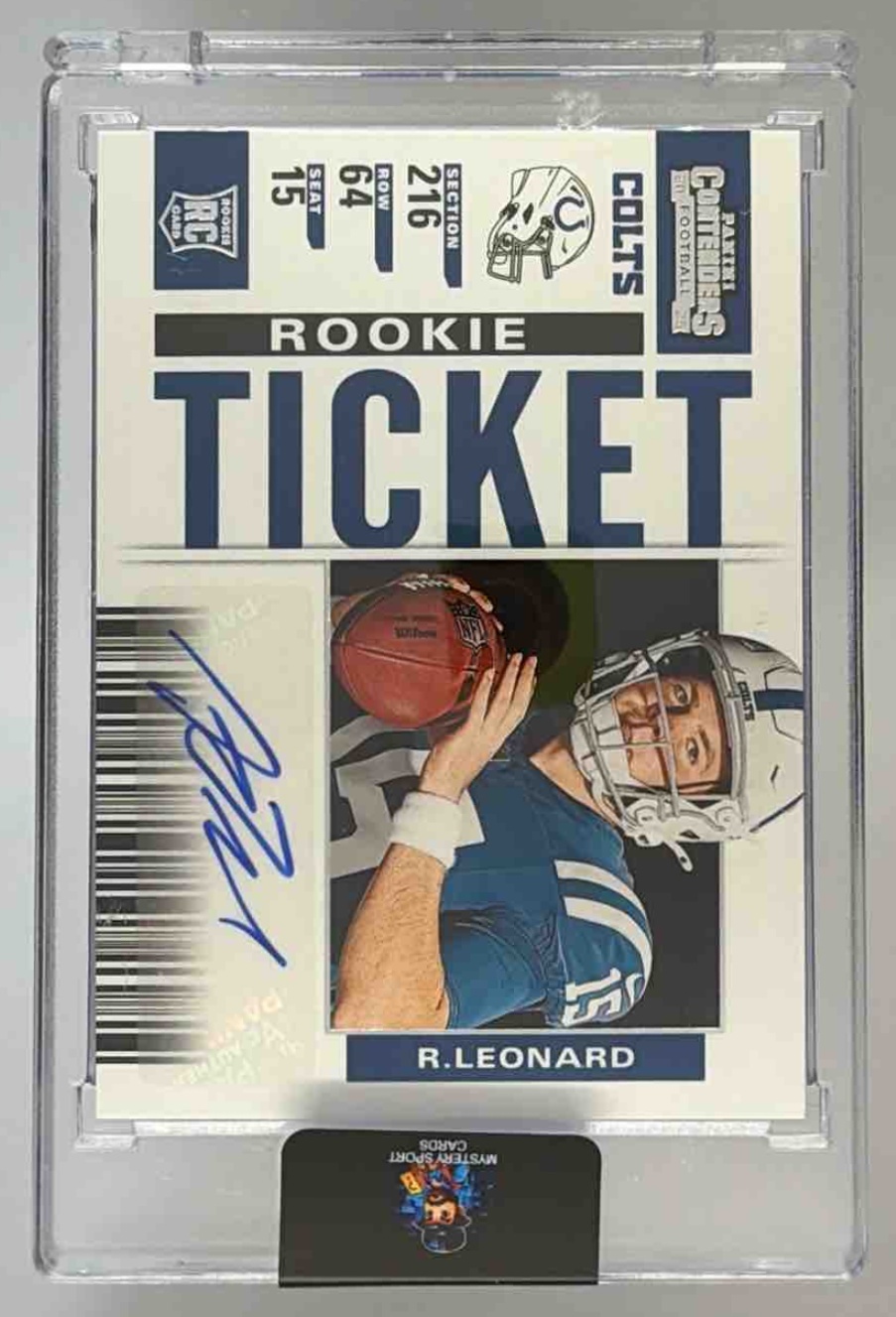 Card image for 2025 Panini Select Riley Leonard Rookie Signatures #RSI-RLD RC Auto Colts