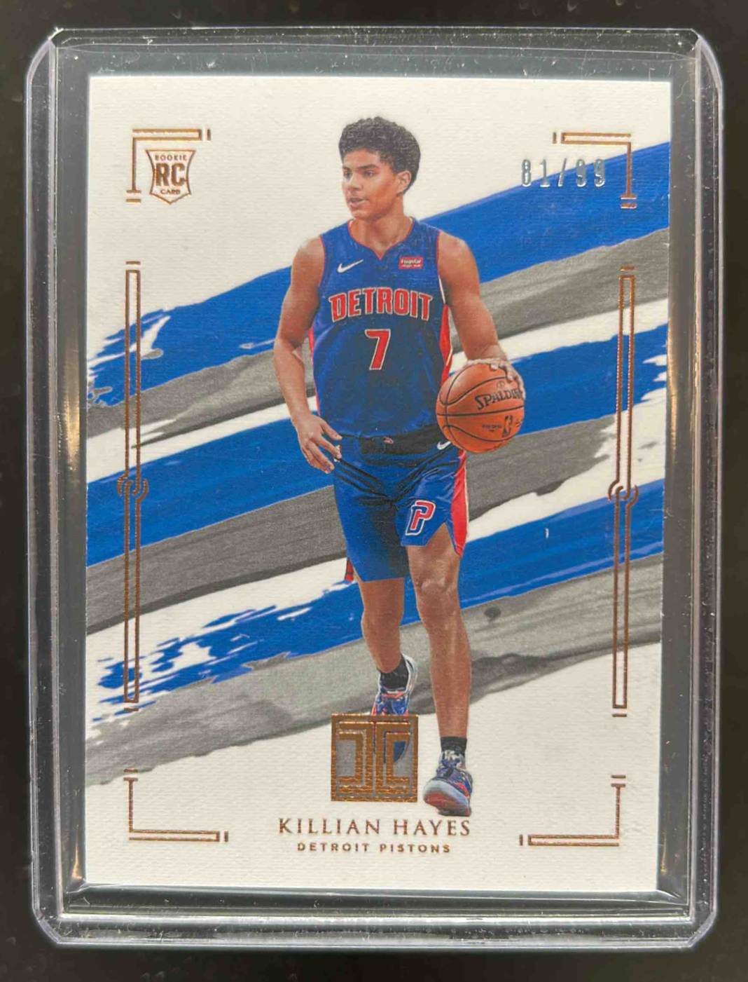 Card image for 2020-21 PANINI IMPECCABLE KILLIAN HAYES /99 #94 RC ROOKIE DETROIT PISTONS