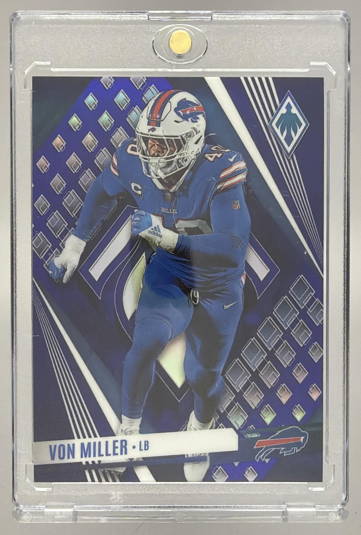 Card image for 2023 Panini Football Phoenix Von Miller Green Seismic /25 #98 Buffalo Bills