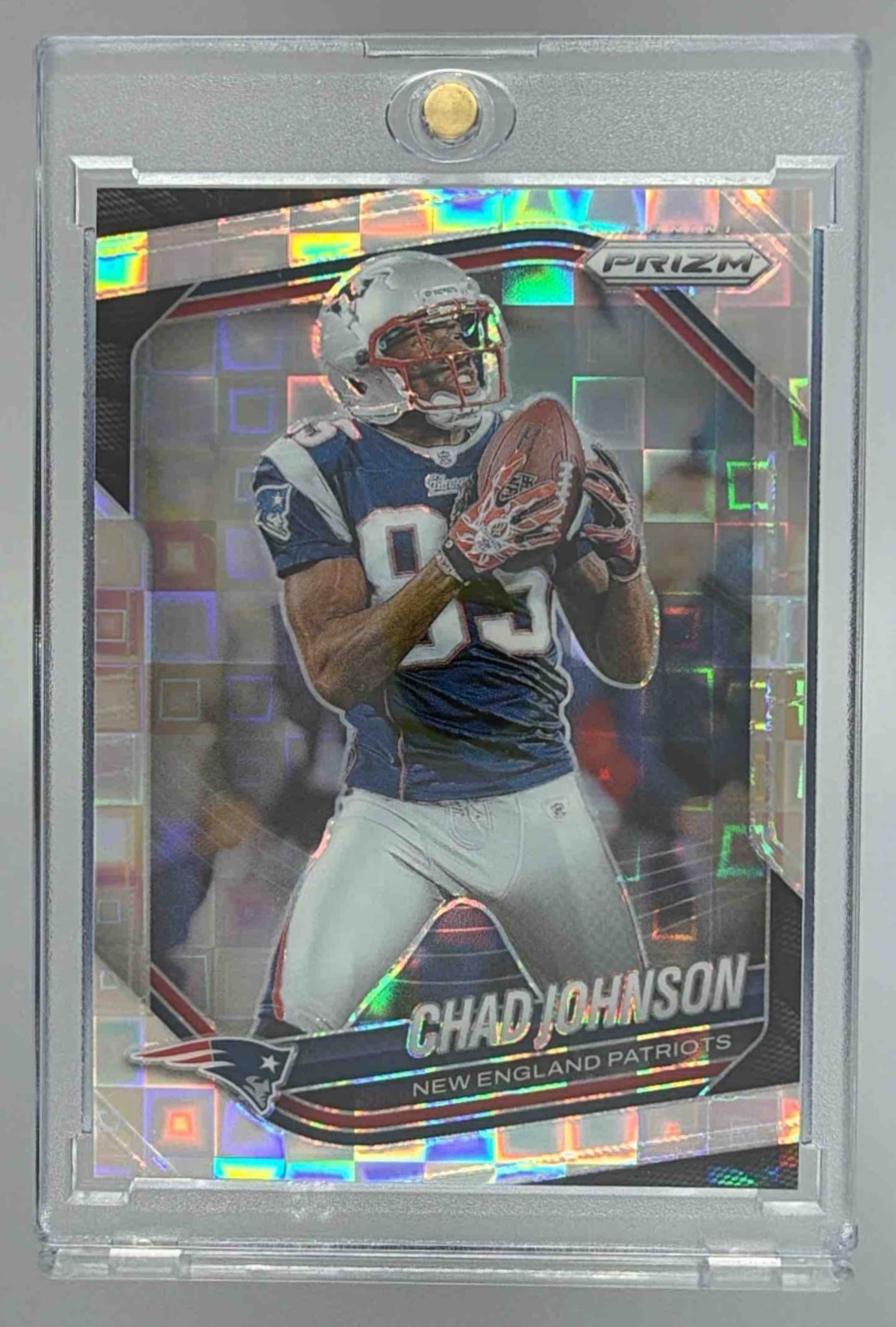 Card image for 2025 Panini Football Prizm Chad Johnson Pandora /400 #180 New England Patriots