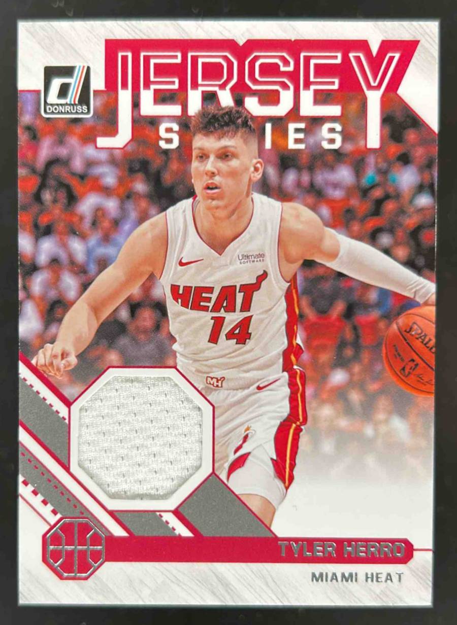 Card image for 2020-21 PANINI DONRUSS TYLER HERRO JERSEY SERIES #JS-THR MIAMI HEAT