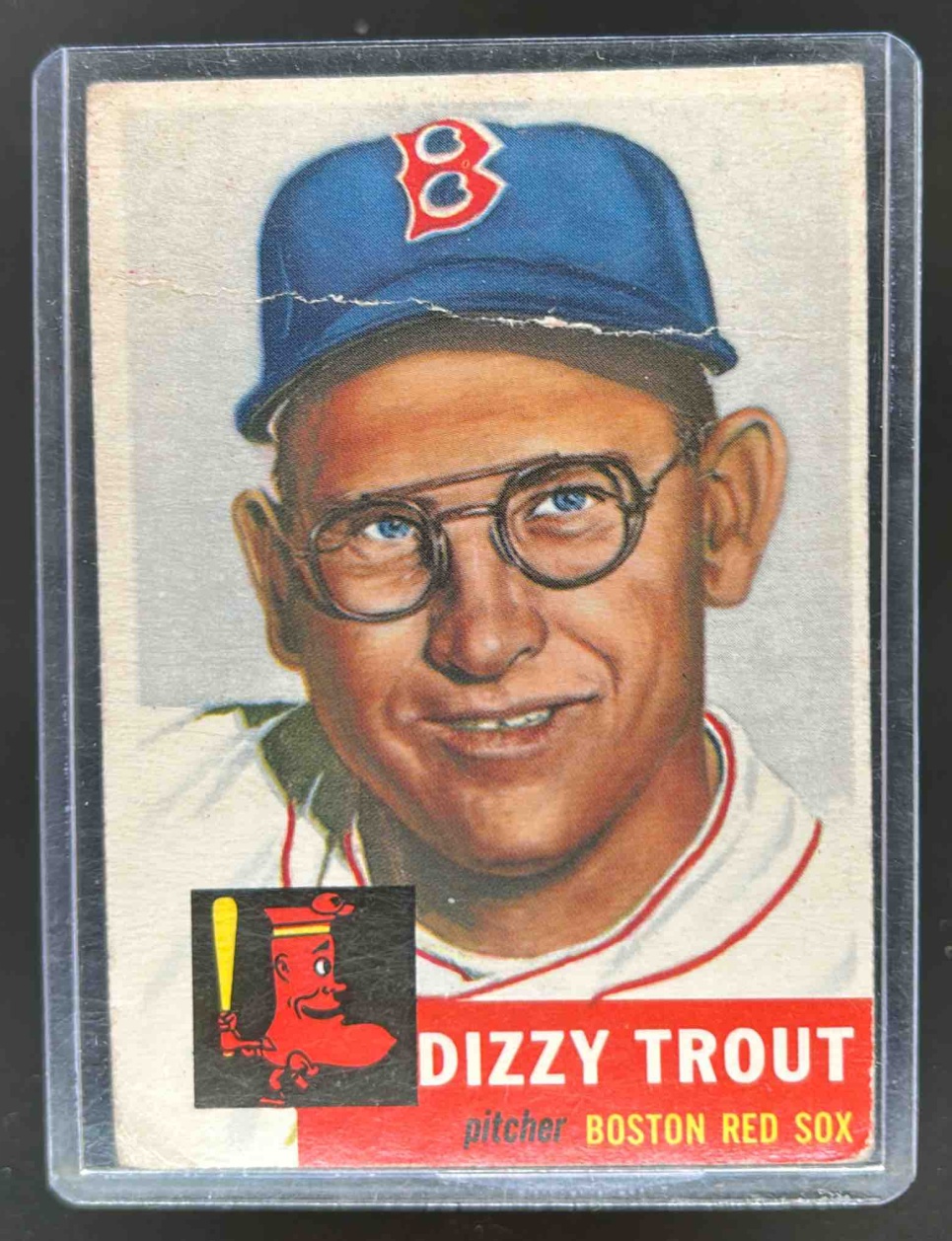 Card image for 1953 TOPPS BASEBALL DIZZY TROUT #169 BOSTON RED SOX