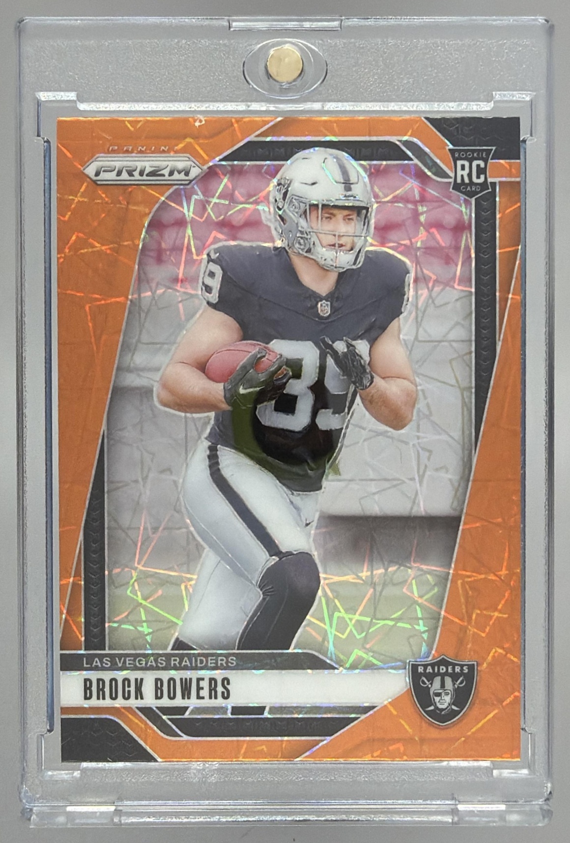 Card image for 2024 Panini Football Prizm Brock Bowers Lazer #315 RC Las Vegas Raiders