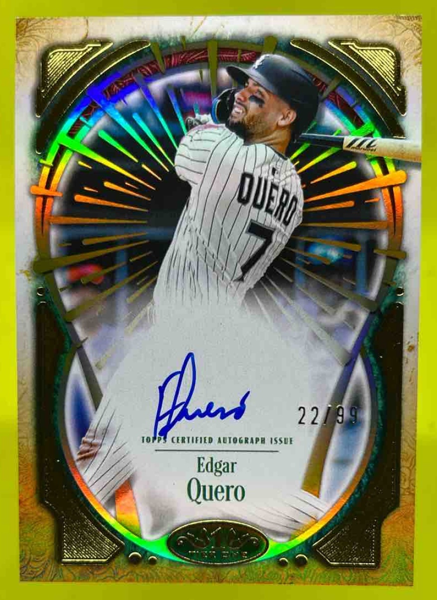 Card image for Edgar Quero 2026 Topps Tier One Xplosion Auto Blue Foil /99