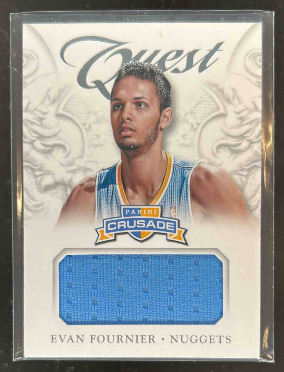 Card image for 2012-13 PANINI CRUSADE EVAN FOURNIER QUEST MEMORABILIA #37 RC DENVER NUGGETS