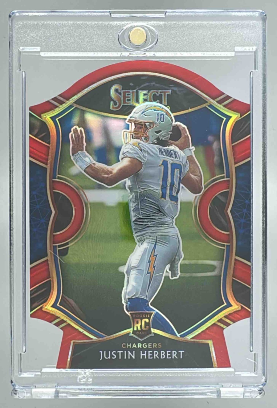 Card image for 2020 Panini Football Select Justin Herbert #44 RC Concourse Los Angeles Chargers