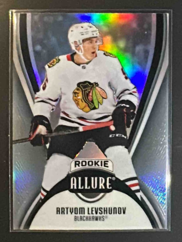 Card image for 2025 Upper Deck Allure Artyom Levshunov #140 Rookies Black Rainbow RC