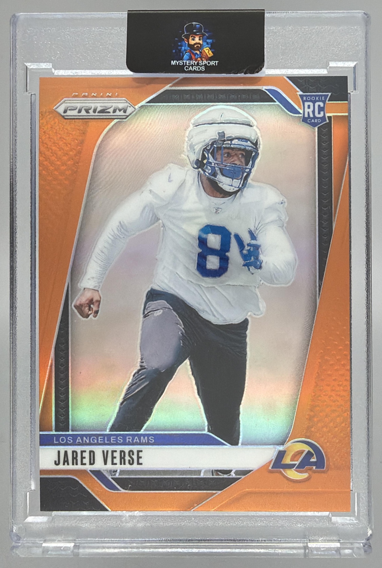 Card image for 2024 Panini Football Prizm Jared Verse Orange /249 #341 RC Los Angeles Rams