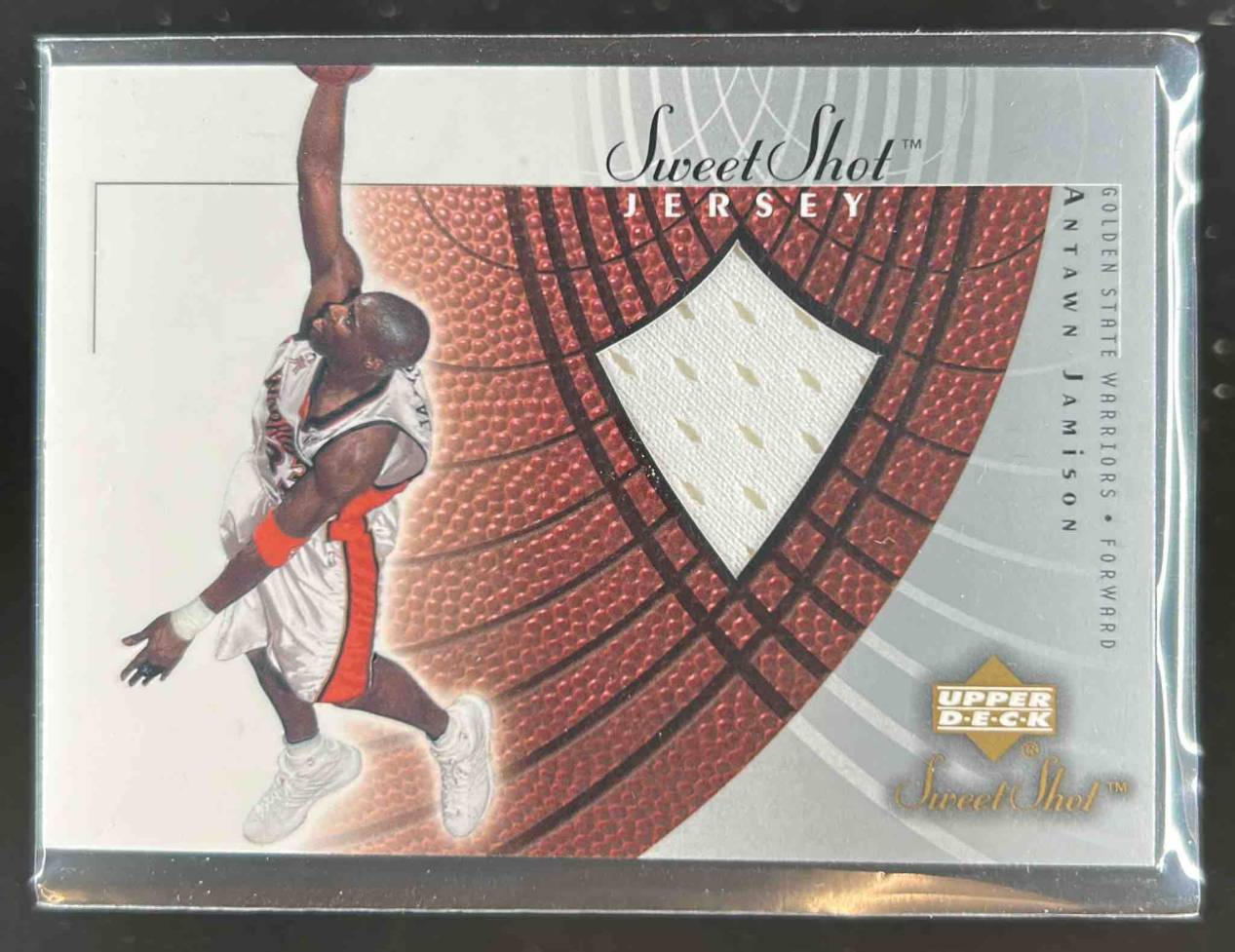 Card image for 2002-03 UPPER DECK SWEET SHOT ANTAWN JAMISON JERSEYS #AJ-J GOLDEN STATE WARRIORS