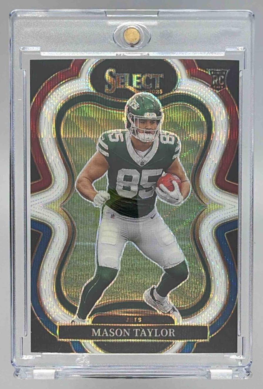 Card image for 2025 Panini Football Select Mason Taylor Suite Level #376 RC New York Jets