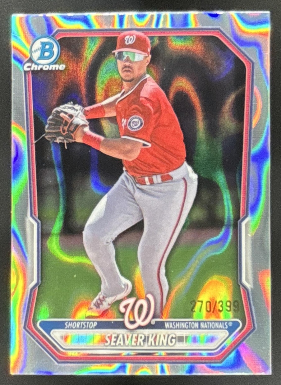 Card image for 2026 Bowman Seaver King Chrome Prospects Lava Refractor /399