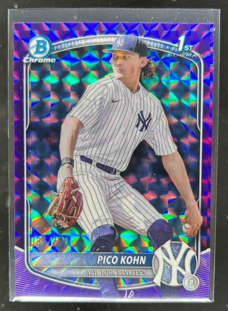 Card image for Pico Kohn 2025 Bowman Draft Chrome Purple Geometric Refractor /250