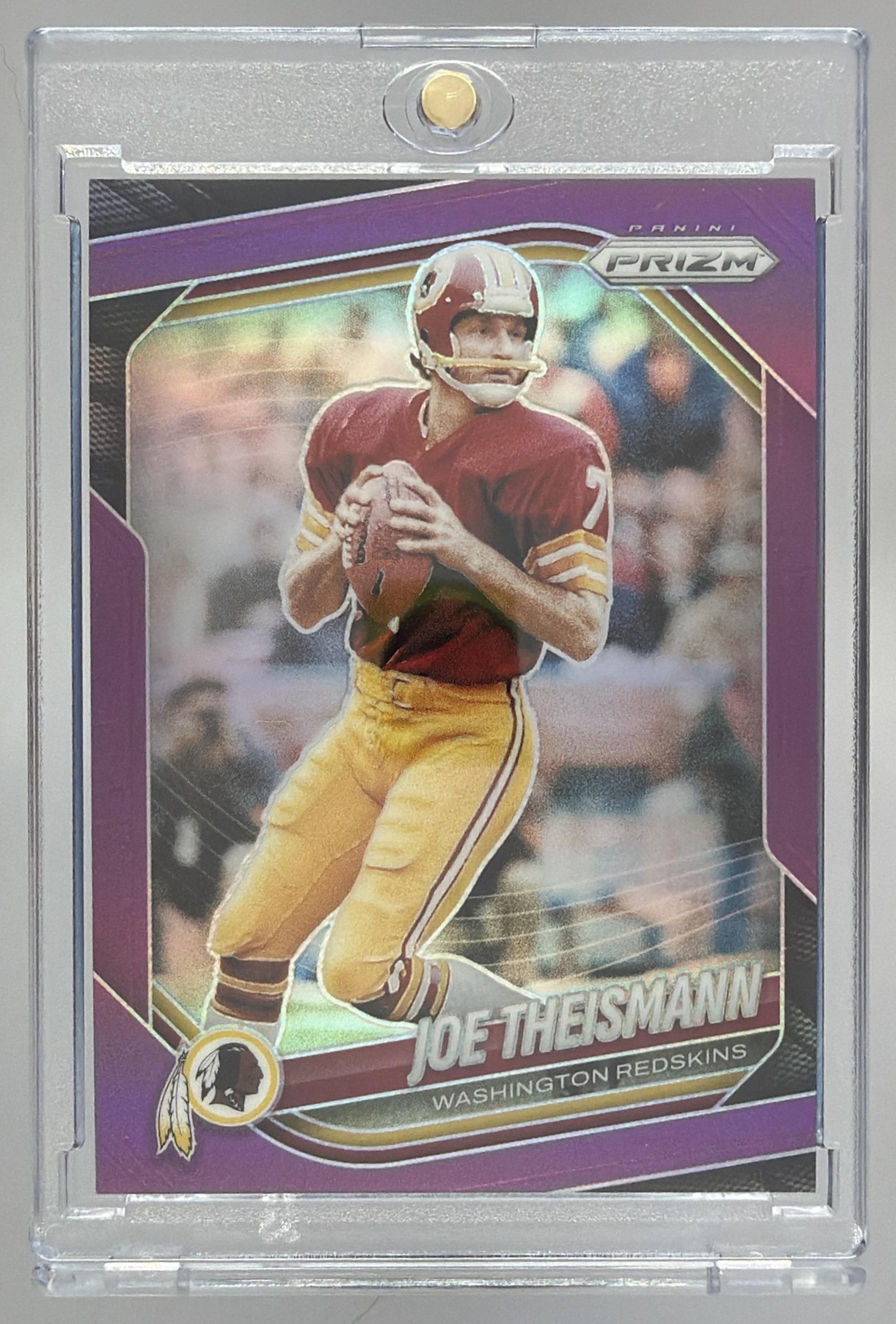 Card image for 2025 Panini Flawless Joe Theismann Game Used Memorabilia Silver /25 #6 MEM Redskins