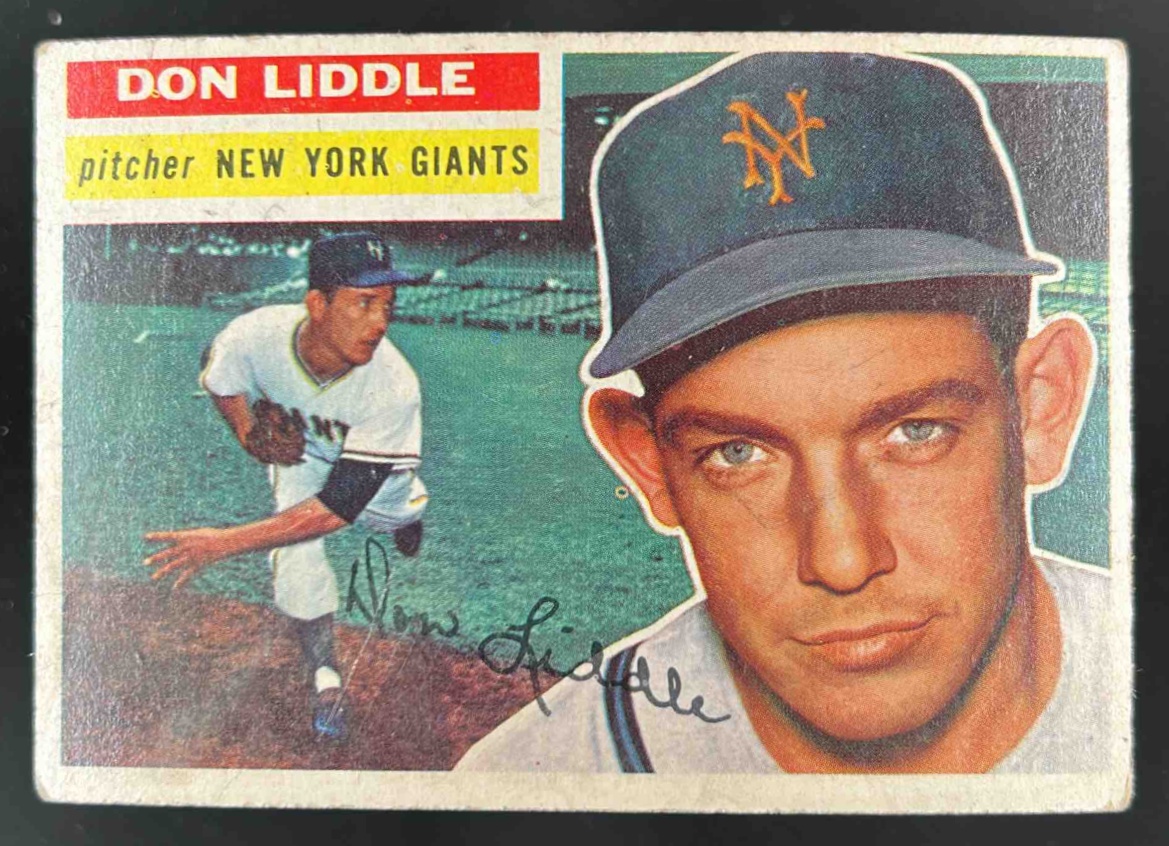 Card image for 1956 TOPPS BASEBALL DON LIDDLE #325 NEW YORK GIANTS