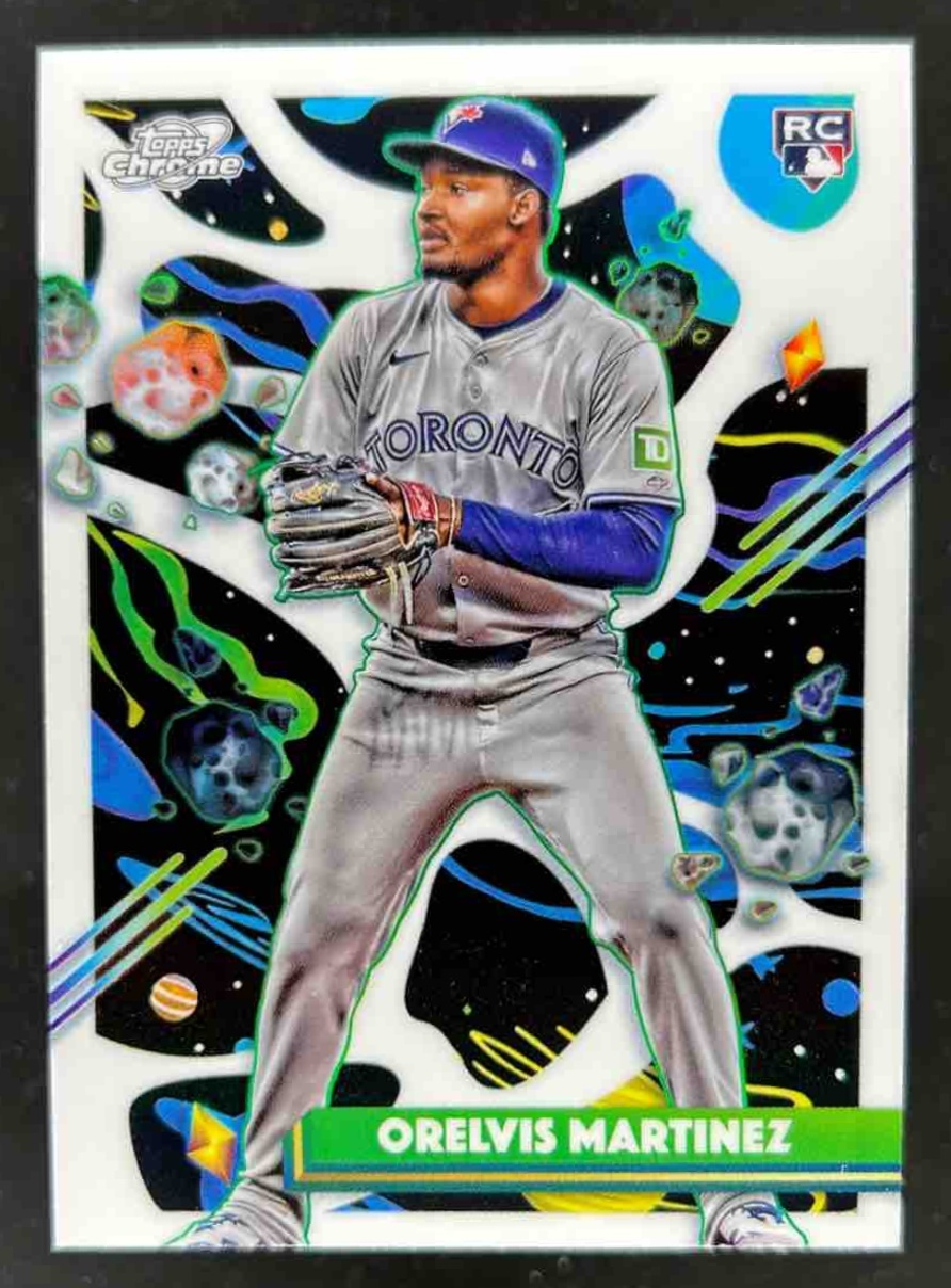 Card image for Orelvis Martinez 2025 Topps Cosmic Chrome White Hole Refractor