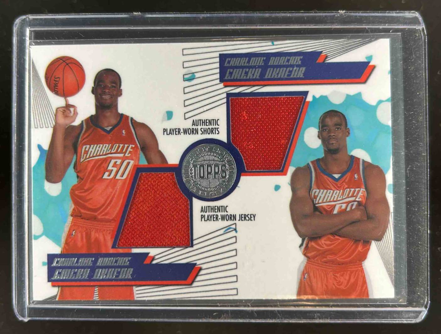 Card image for 2005-06 TOPPS FIRST ROW EMEKA OKAFOR PTP RELICS DUAL /140 #PTP-EO2