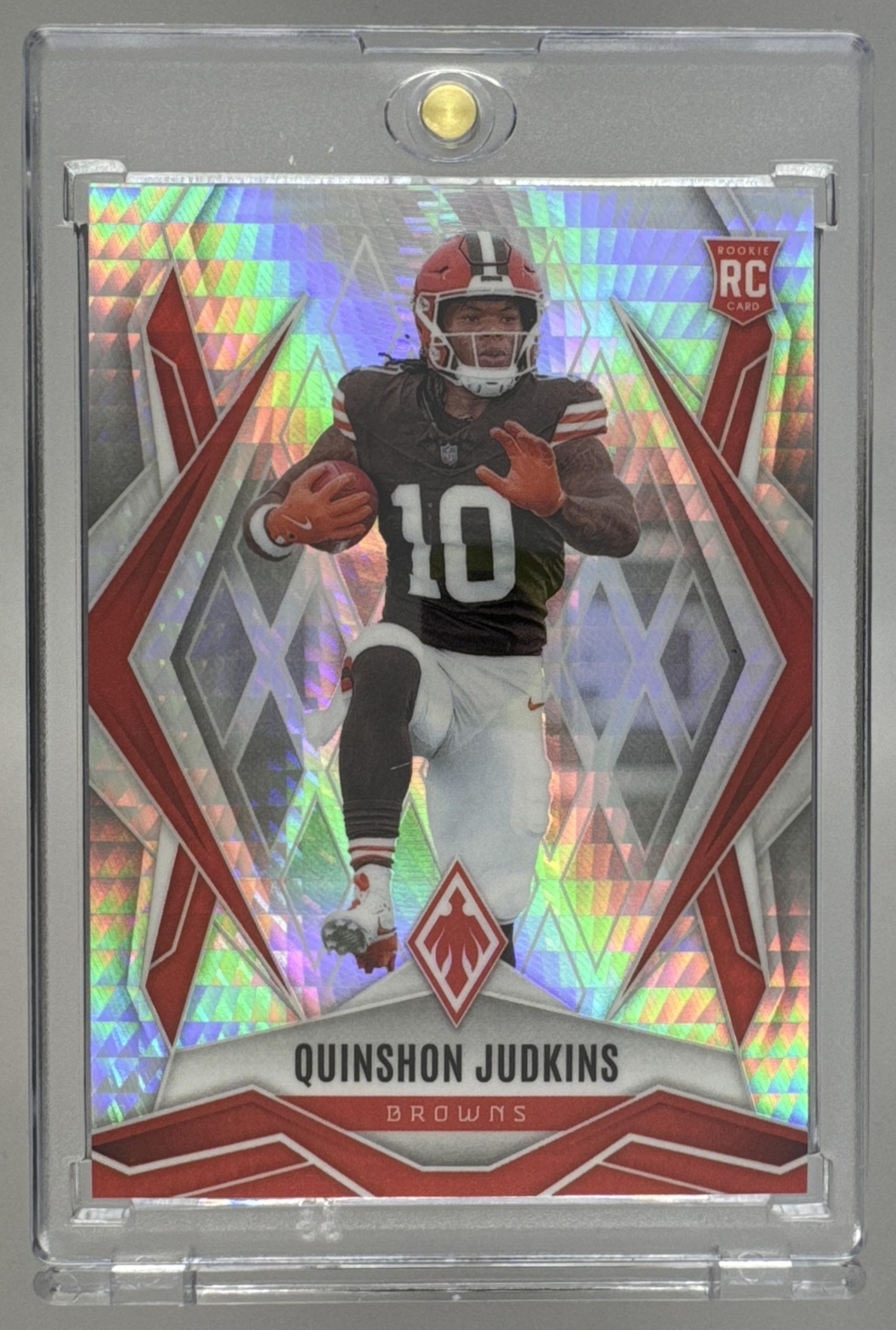 Card image for 2025 Panini Football Phoenix Quinshon Judkins #191 RC Cleveland Browns