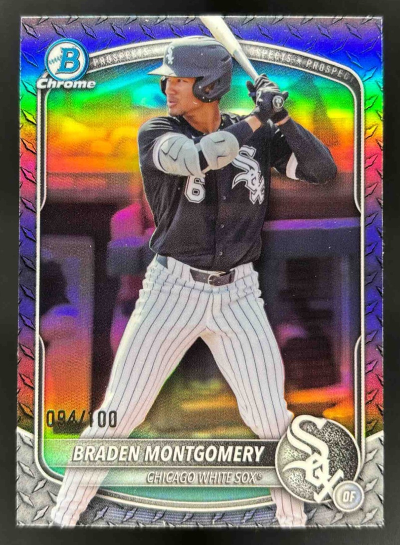 Card image for 2025 Bowman Draft Braden Montgomery Chrome Steel Metal Refractor /100