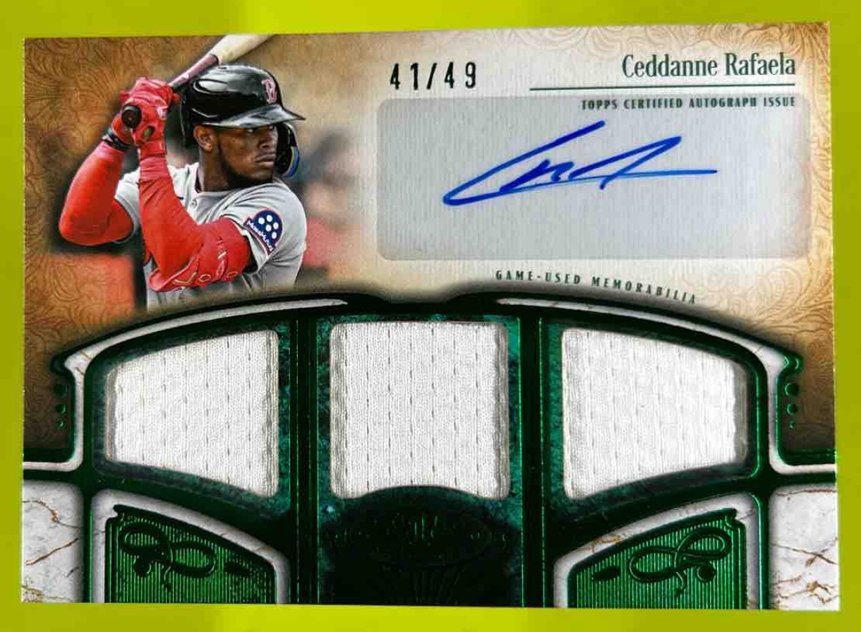 Card image for Ceddanne Rafaela 2026 Topps Tier One Auto Relic Triple /49
