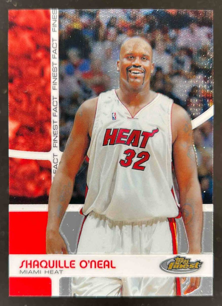 Card image for 2005-06 TOPPS FINEST SHAQUILLE O'NEAL FACT /1899 #FF21 MIAMI HEAT