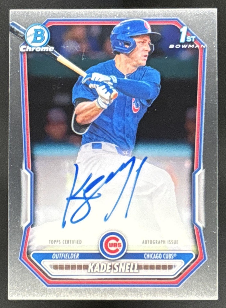 Card image for Kade Snell 2026 Bowman Chrome Prospect Auto Chicago Cubs