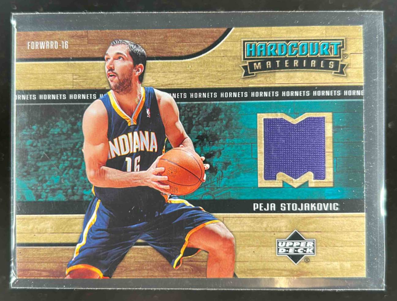 Card image for 2006-07 UPPER DECK HARDCOURT PEJA STOJAKOVIC MATERIALS #HM-PS MEM