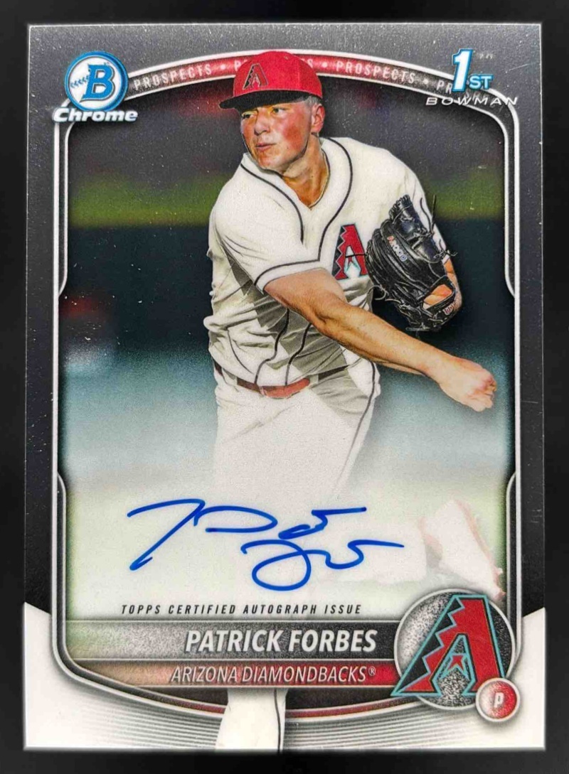Card image for 2025 Bowman Draft Patrick Forbes Chrome Prospect Auto #CPA-PF Diamondbacks