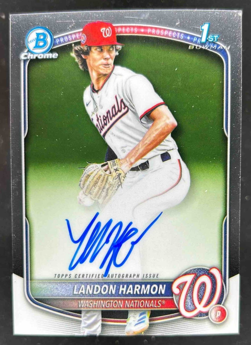 Card image for Landon Harmon 2025 Bowman Draft Chrome Prospect Auto