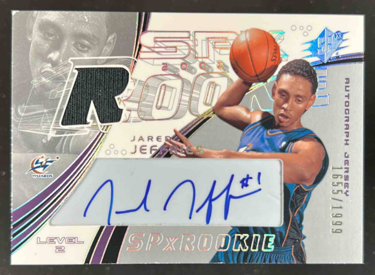 Card image for 2002-03 SPX JARED JEFFRIES /1999 #123 MEM AUTO RC ROOKIE WASHINGTON WIZARDS