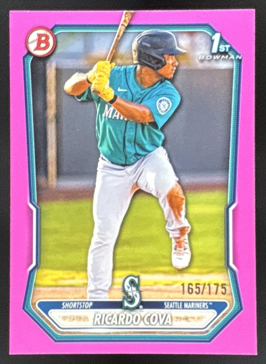 Card image for Ricardo Cova 2026 Bowman Pink Border /175 Prospects Seattle Mariners