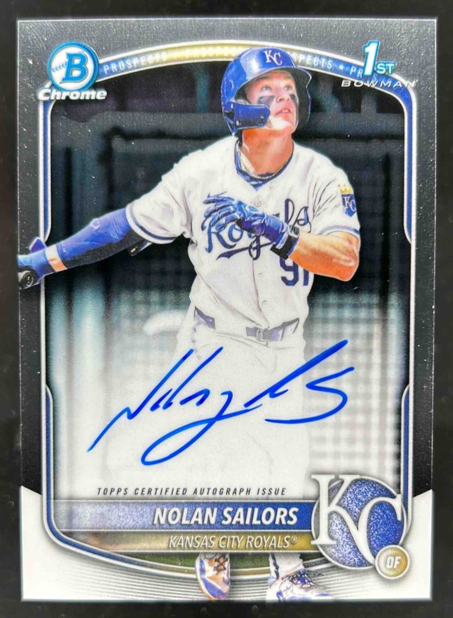 Card image for Nolan Sailors 2025 Bowman Draft Chrome Prospect Auto