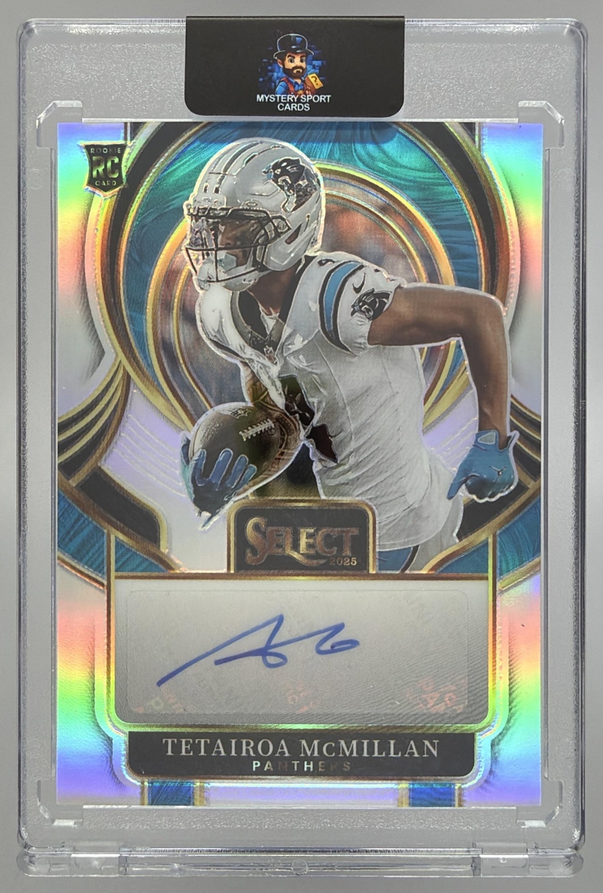 Card image for 2024 Panini Select Tetairoa McMillan 2025 XRC Auto /99 #523 Panthers