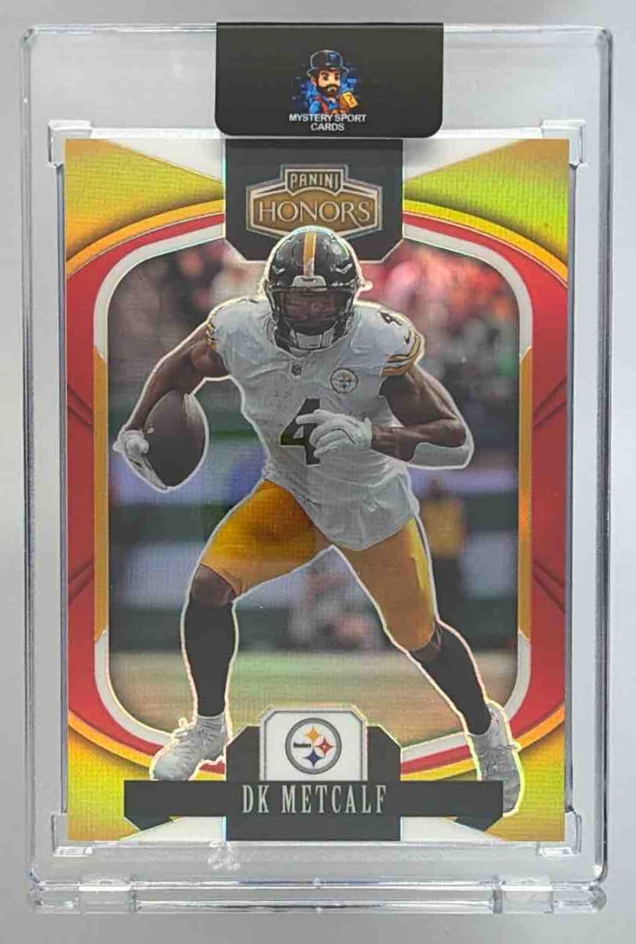 Card image for 2025 Panini Football Honors DK Metcalf Red /35 #27 Pittsburgh Steelers