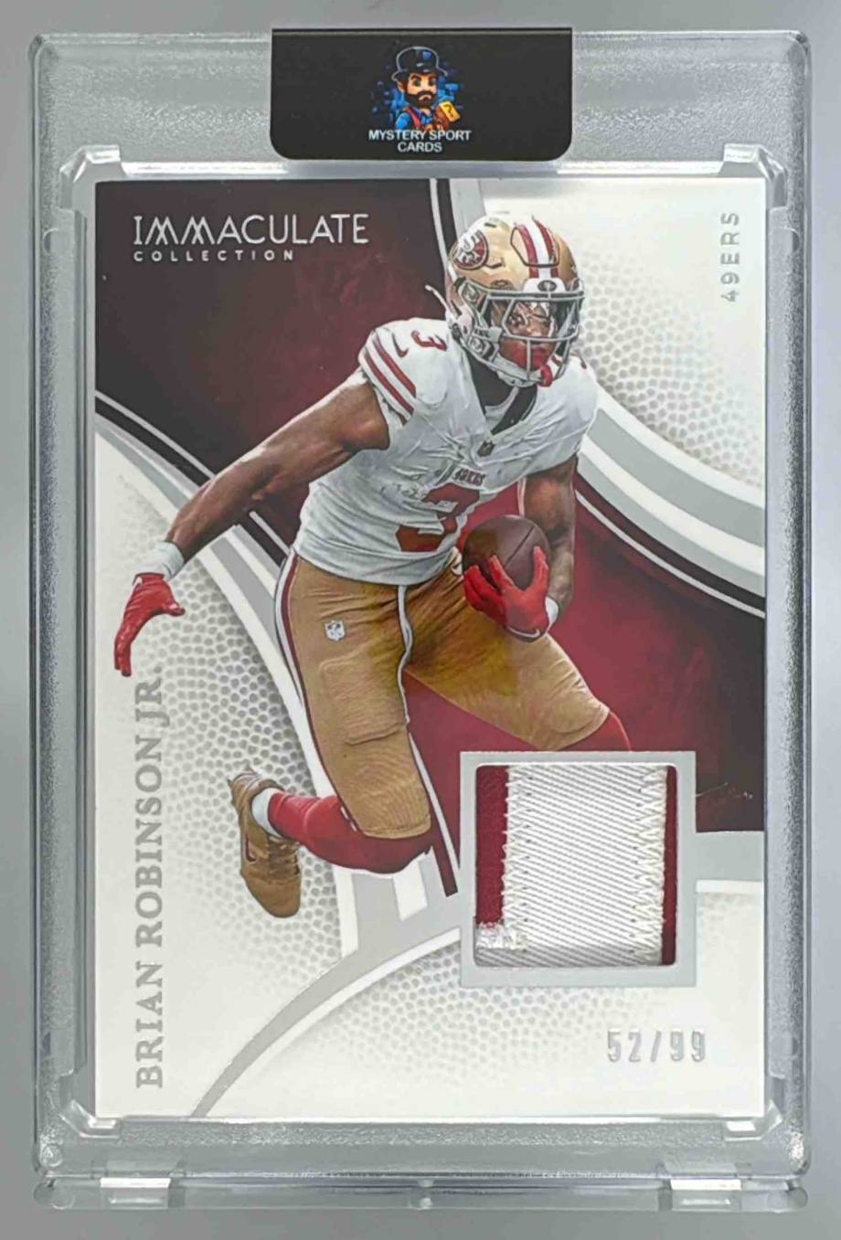 Card image for 2025 Panini Immaculate Collection Brian Robinson Jr. /99 #100 MEM 49ers
