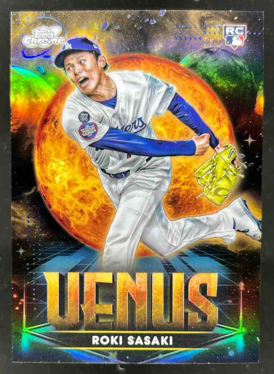 Card image for Roki Sasaki 2025 Topps Cosmic Chrome Planetary Pursuit Venus