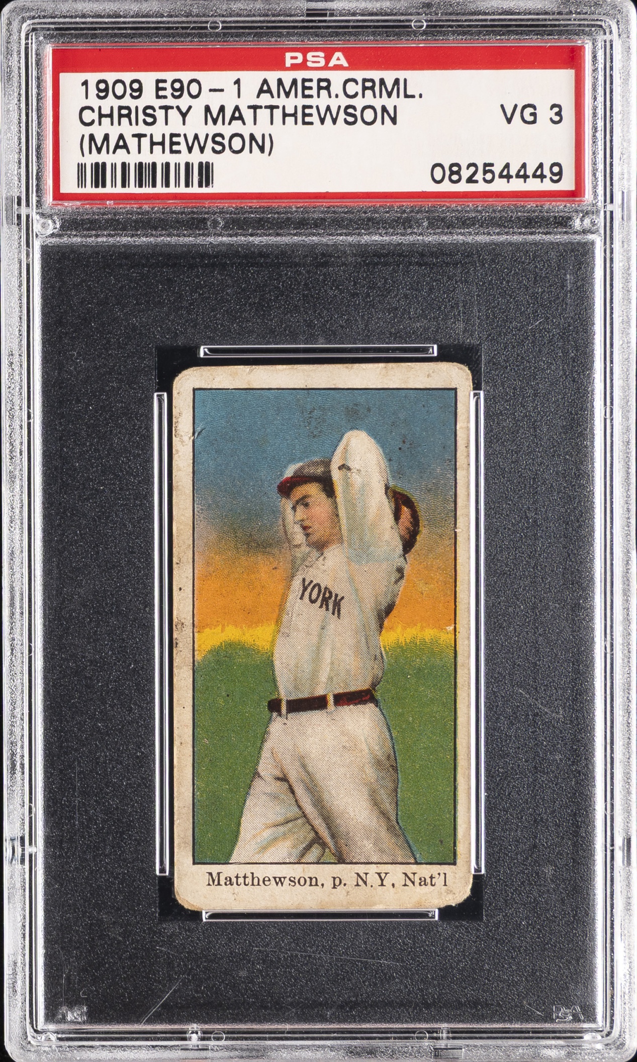 1909 American Caramel E90-1 Christy Mathewson PSA 3