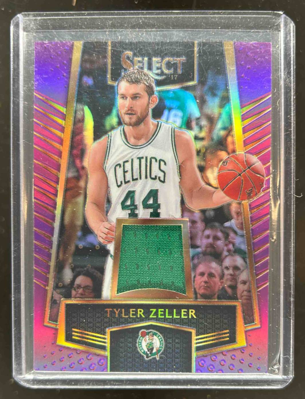 Card image for 2016-17 Panini Select Tyler Zeller Swatches Purple Prizms 74 /99 #3 MEM