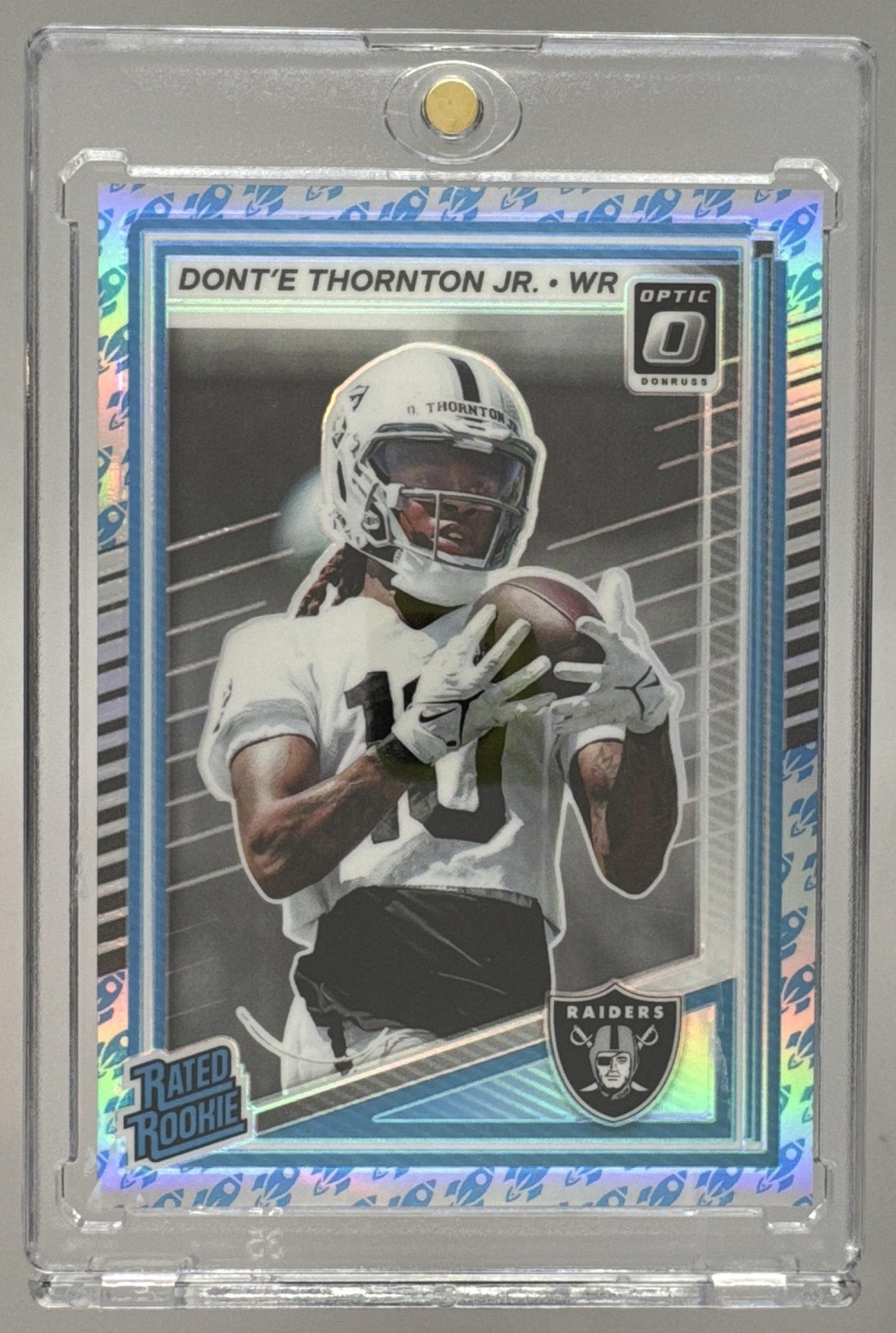 Card image for 2025 Panini Donruss Optic Dont'e Thornton Jr. Rated Rookie #279 Raiders