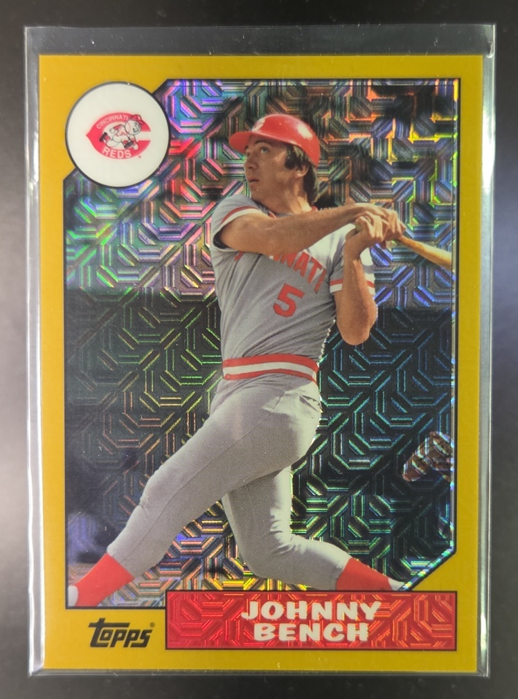2017 Topps Silver Pack Series Two Gold #87-JBE Johnny Bench /50