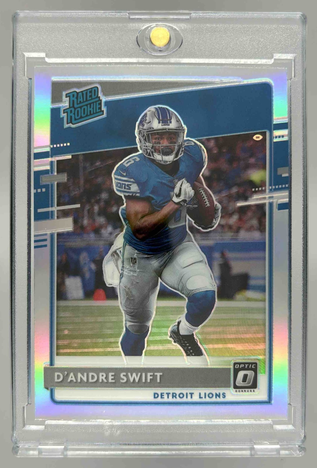 Card image for 2020 Panini Football Donruss Optic Matthew Stafford Holo Prizm #35 Detroit Lions