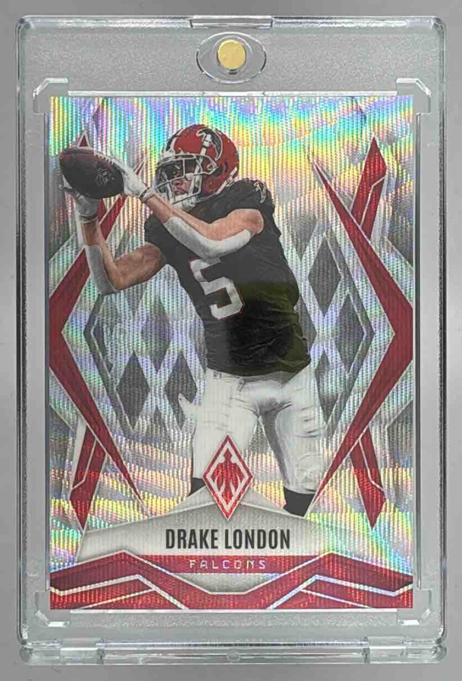 Card image for 2025 Panini Football Phoenix Drake London Wave /199 #126 Atlanta Falcons