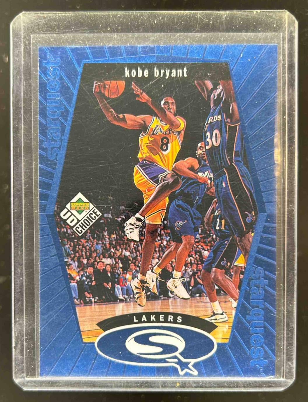 Card image for 1998-99 UPPER DECK CHOICE KOBE BRYANT STARQUEST BLUE #SQ13 LOS ANGELES LAKERS