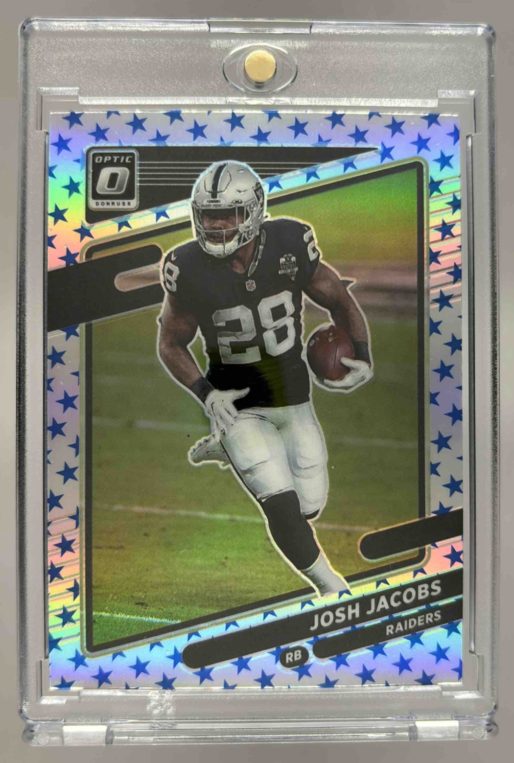 Card image for 2021 Panini Football Donruss Optic Josh Jacobs Freedom #42 Las Vegas Raiders