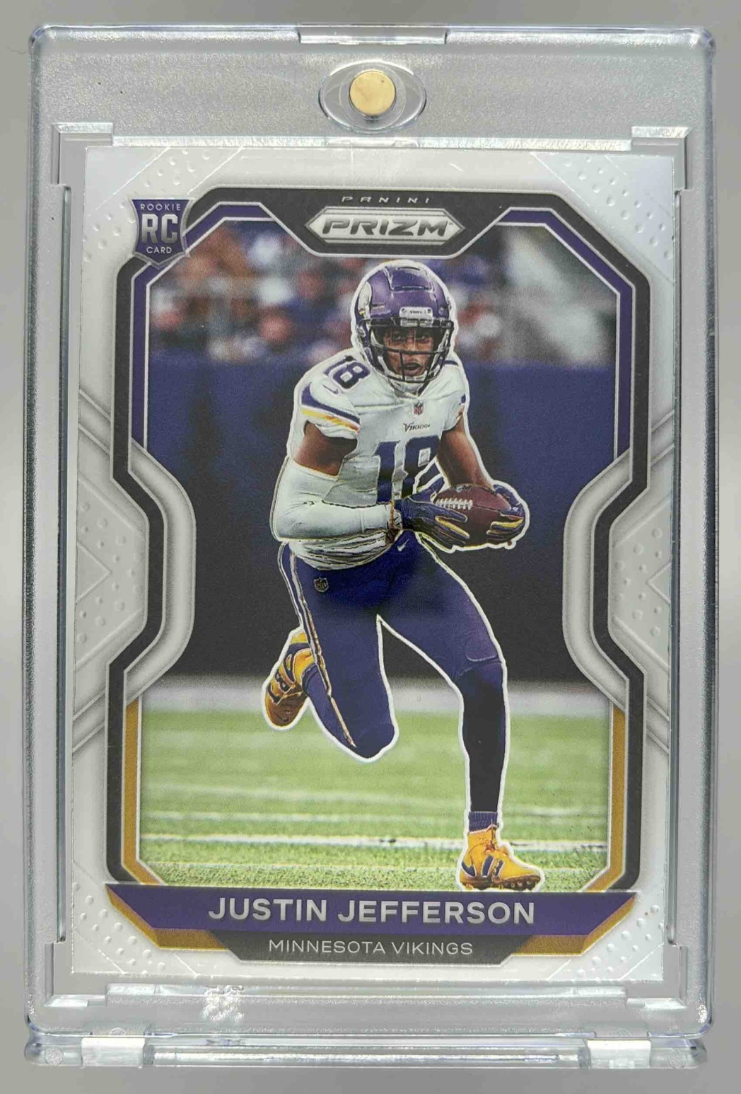 Card image for 2020 Panini Football Prizm Justin Jefferson #398 RC Minnesota Vikings