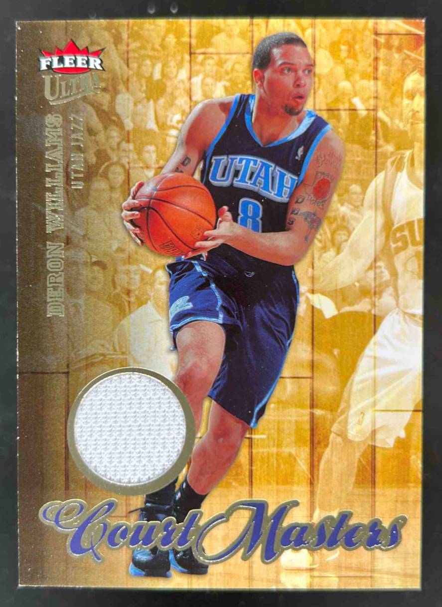Card image for 2007-08 FLEER ULTRA DERON WILLIAMS COURT MASTERS MEMORABILIA #CM-8 MEM UTAH JAZZ